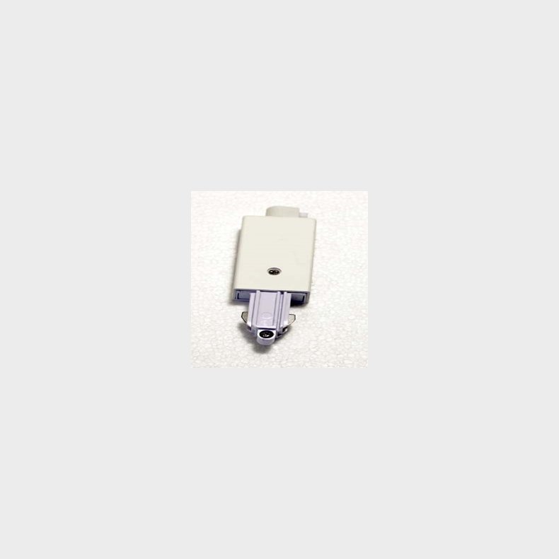 Tilslutningsstykke t/skinne hvid