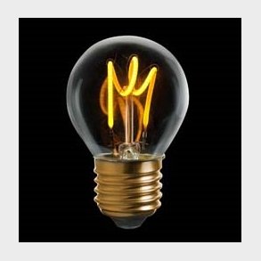 LED Uni Flex krone E27 klar 3W 2000K 150lm d�mp