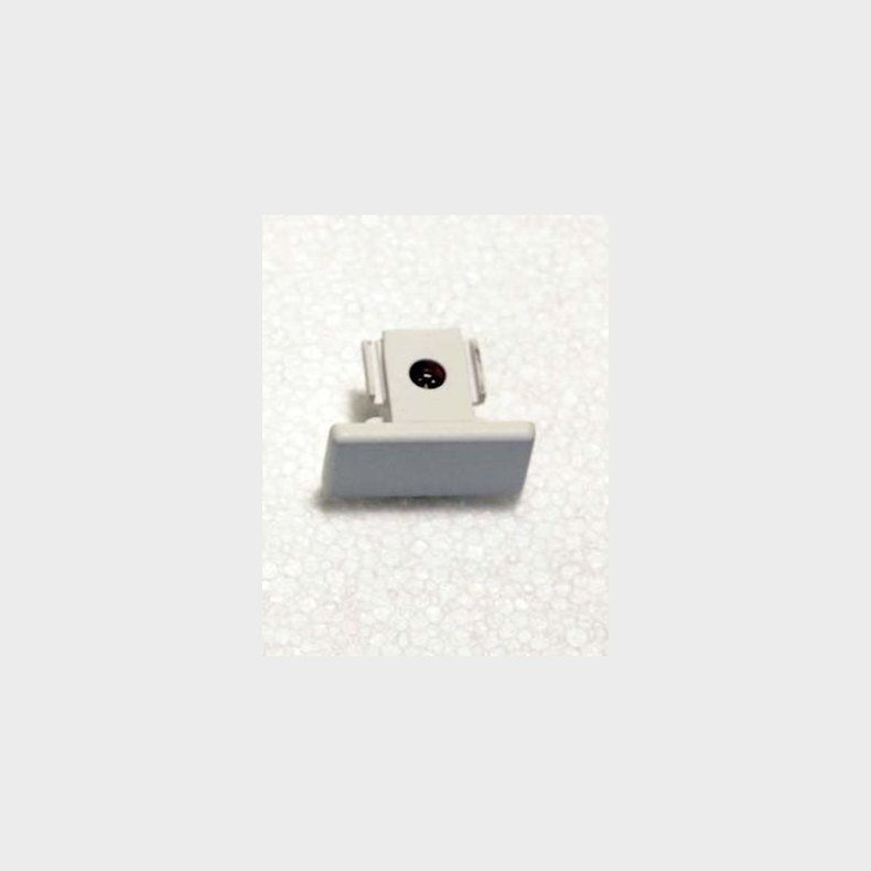 Endestykke skinne hvid 1F