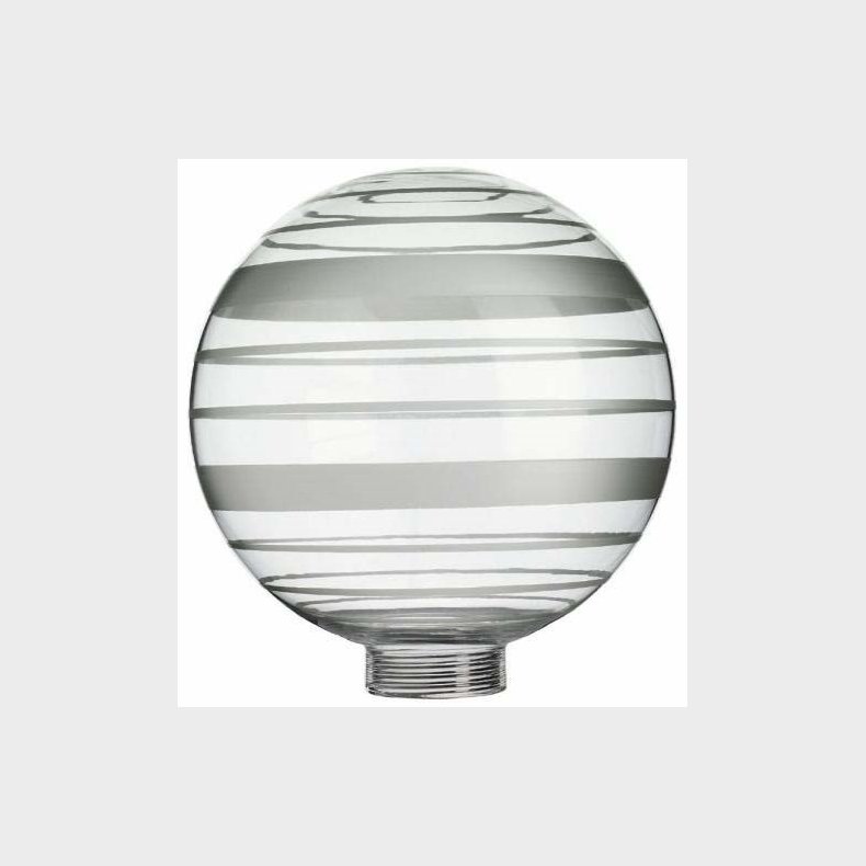 Samlep�re Globe glas Hvidstribet 100� 24mm gevind (Passer til adaptor 7001014 og 7001027)