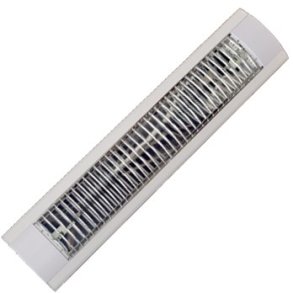 Pilo armatur hvid 2X36W m/gitter
