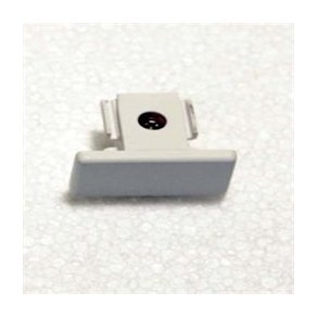 Endestykke skinne hvid 1F