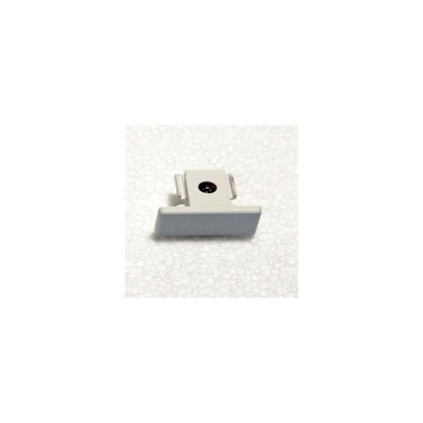 Endestykke skinne hvid 1F