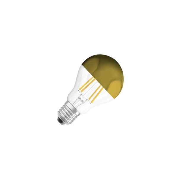 Topforspejler led med guld 6 watt 550 lumen E27 2700 Kelvin D�mpbar