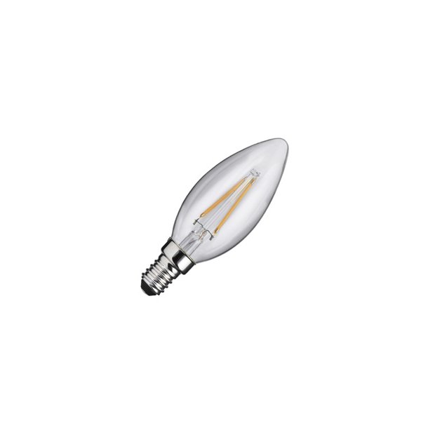 LED kerte i klar 2W E 14 2700 Kelvin 