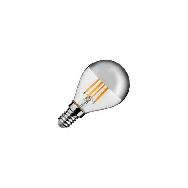 Topforspejler led krone s�lv top 2,5W watt 200 lumen E14 2700 Kelvin D�mpbar