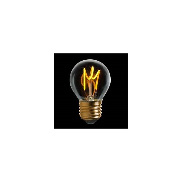 LED krone klar 3W d�mpbar E 27 150lm 2200K