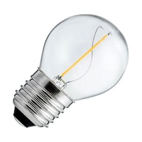 LED Uni led krone klar 1W E27