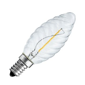 LED Uni led kerte snoet klar 1W E14