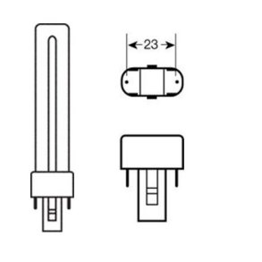 PL-S r�r  2 pin 13/830 <Dulux S> G23 
