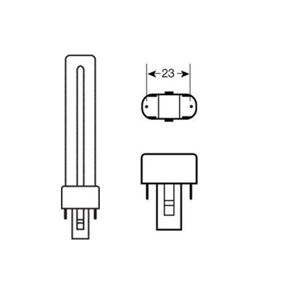 PL-S r�r  2 pin 13/830 <Dulux S> G23 