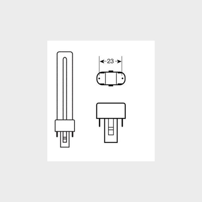 PL-S r�r  2 pin 13/830 <Dulux S> G23 