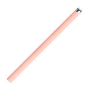 Lysstofr�r farvede 18W r�d  (F�s ogs� i 58W)